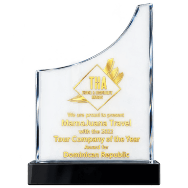 Tour Company of the Year 2022 trophy, Travel & Hospitality Awards