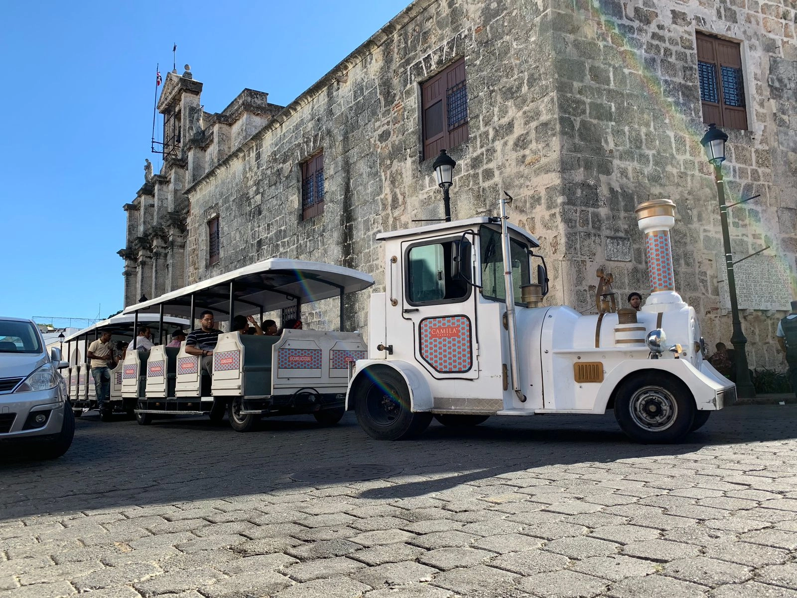 Chu Chu Colonial Train passing by the National Pantheon in Santo Domingo’s Colonial Zone.
