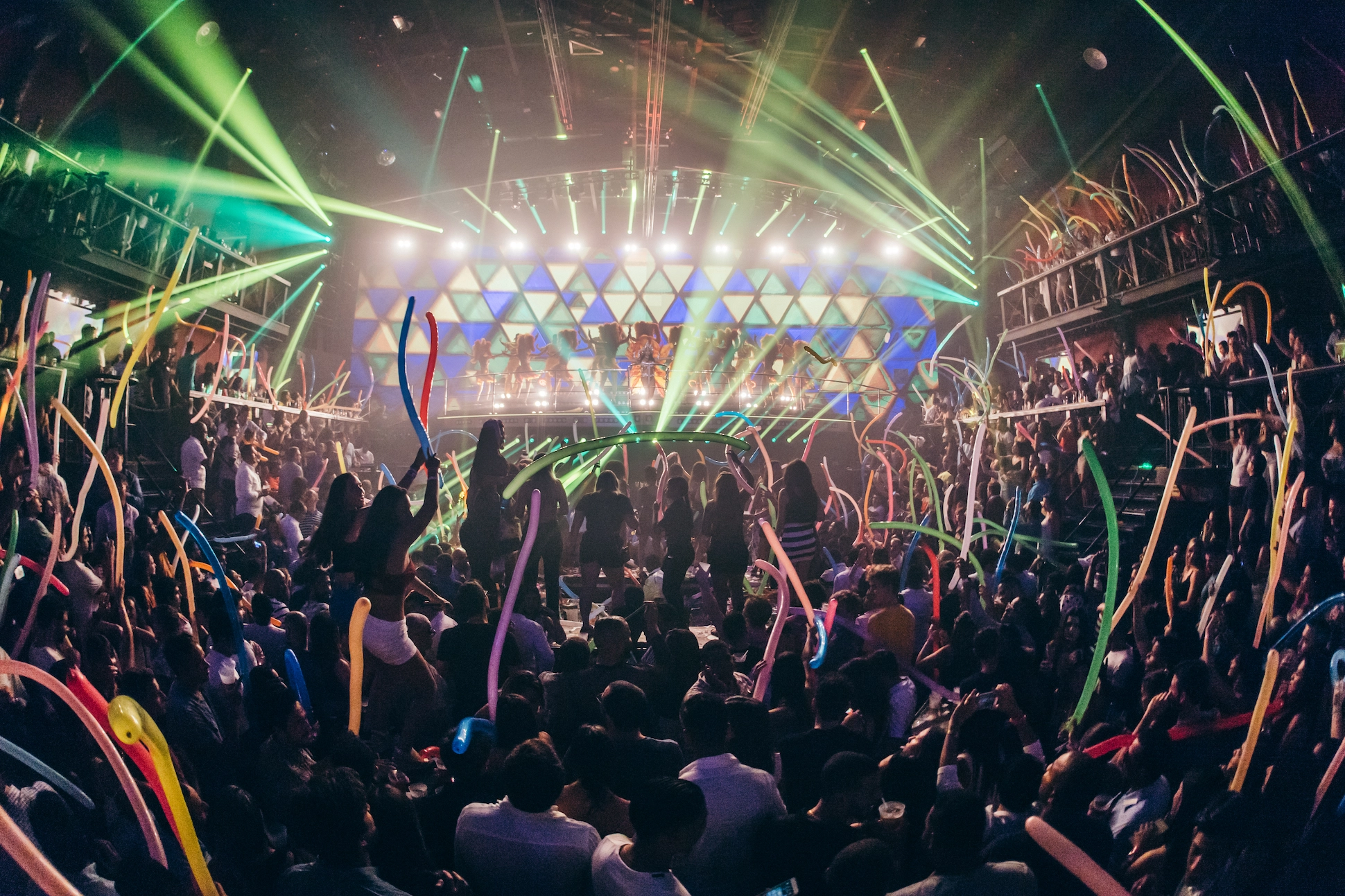 Coco Bongo Punta Cana party show with balloons, lights and live entertainment