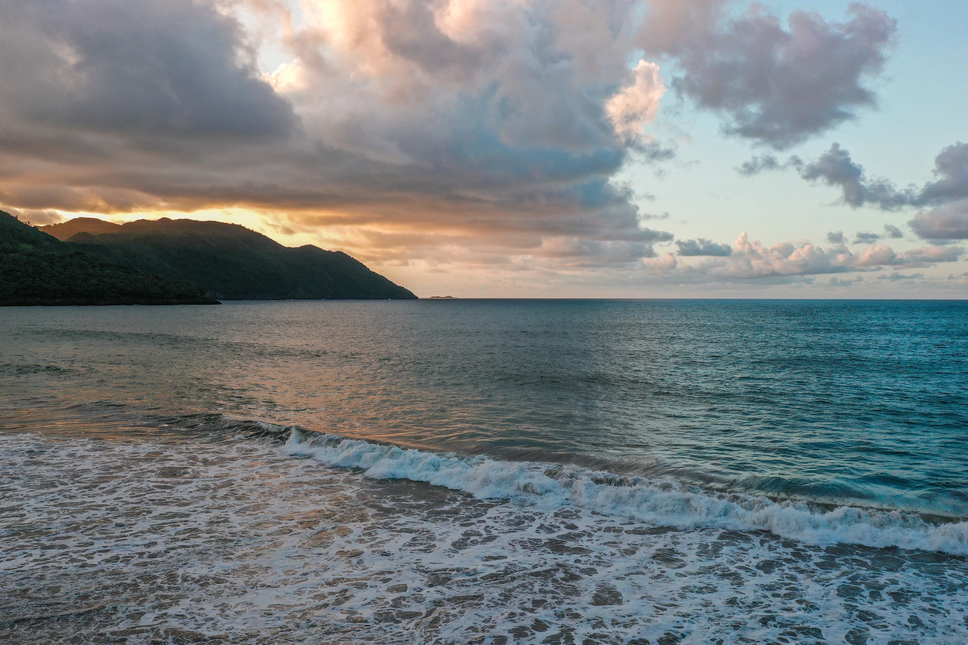Sunset view over El Valle Beach in Samaná, Dominican Republic