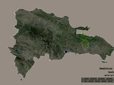 Satellite map of Hato Mayor Province, Dominican Republic