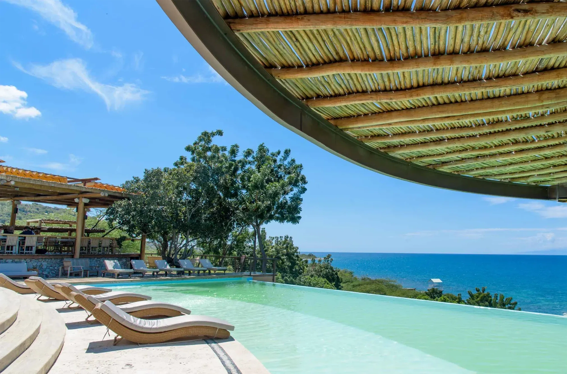 Infinity pool with ocean view at OcoaBay Dominican Republic