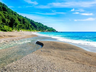 Playa San Rafael Barahona Dominican Republic – river meets the Caribbean Sea