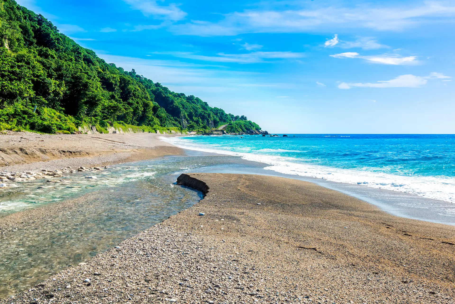 Playa San Rafael Barahona Dominican Republic – river meets the Caribbean Sea