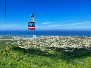 Puerto Plata cable car view over the city and ocean