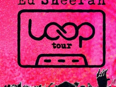 Ed Sheeran Loop Tour promotional artwork with crowd silhouettes