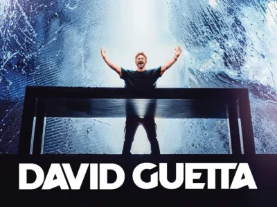 David Guetta performing live in the Dominican Republic during a concert tour from Punta Cana